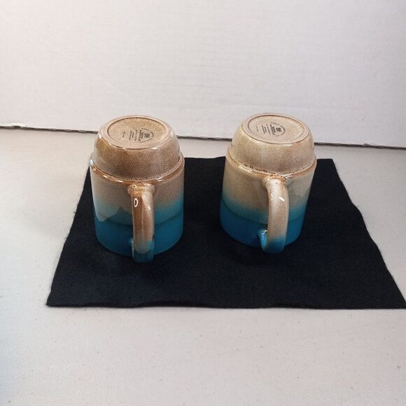 BW Boston Warehouse Blue/Tan glazed Mug - Picture 4 of 7